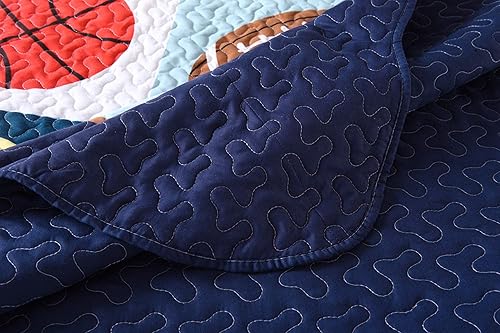 Miniatura 6 de MarCielo Juego de colcha para niños, manta para adolescentes, niñas, niños (tamaño matrimonial, jugador)