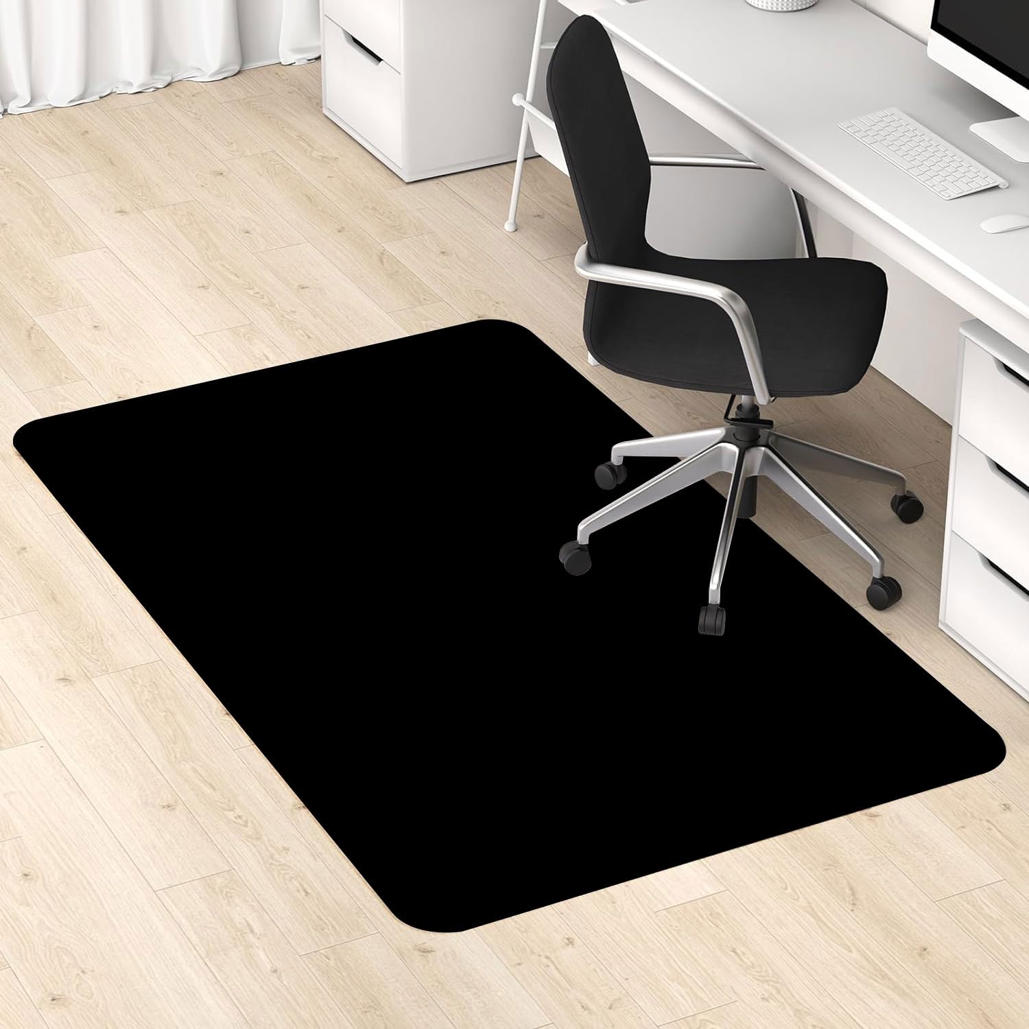 Zaqsxwdcefv Customized Gaming Chair Mat Add Your Logo Text Photo Image 36"x48" Custom Desk Chair Mats For Hard Floor Personalized Floor Chair Rugs For Office Home, Black - View #5