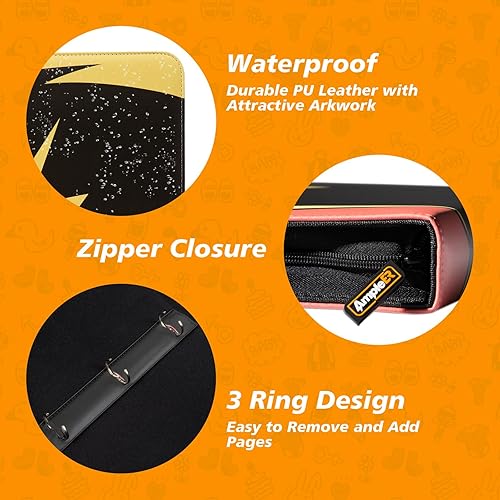 Miniatura 5 de Ampleer Carpeta de almacenamiento Booster Pack, 6 fundas de bolsillo con capacidad para 60 paquetes de tarjetas selladas para TCG MTG Display