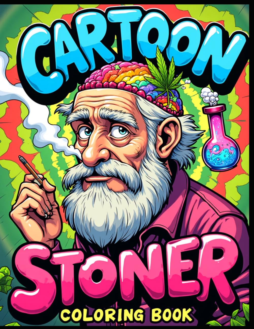 psychedelic stress relief adult Stoned & Sketchy coloring book: A Psychedelic Adult Coloring Book of Trippy Mushrooms, Mandalas & Chill Vibes for Stress Relief