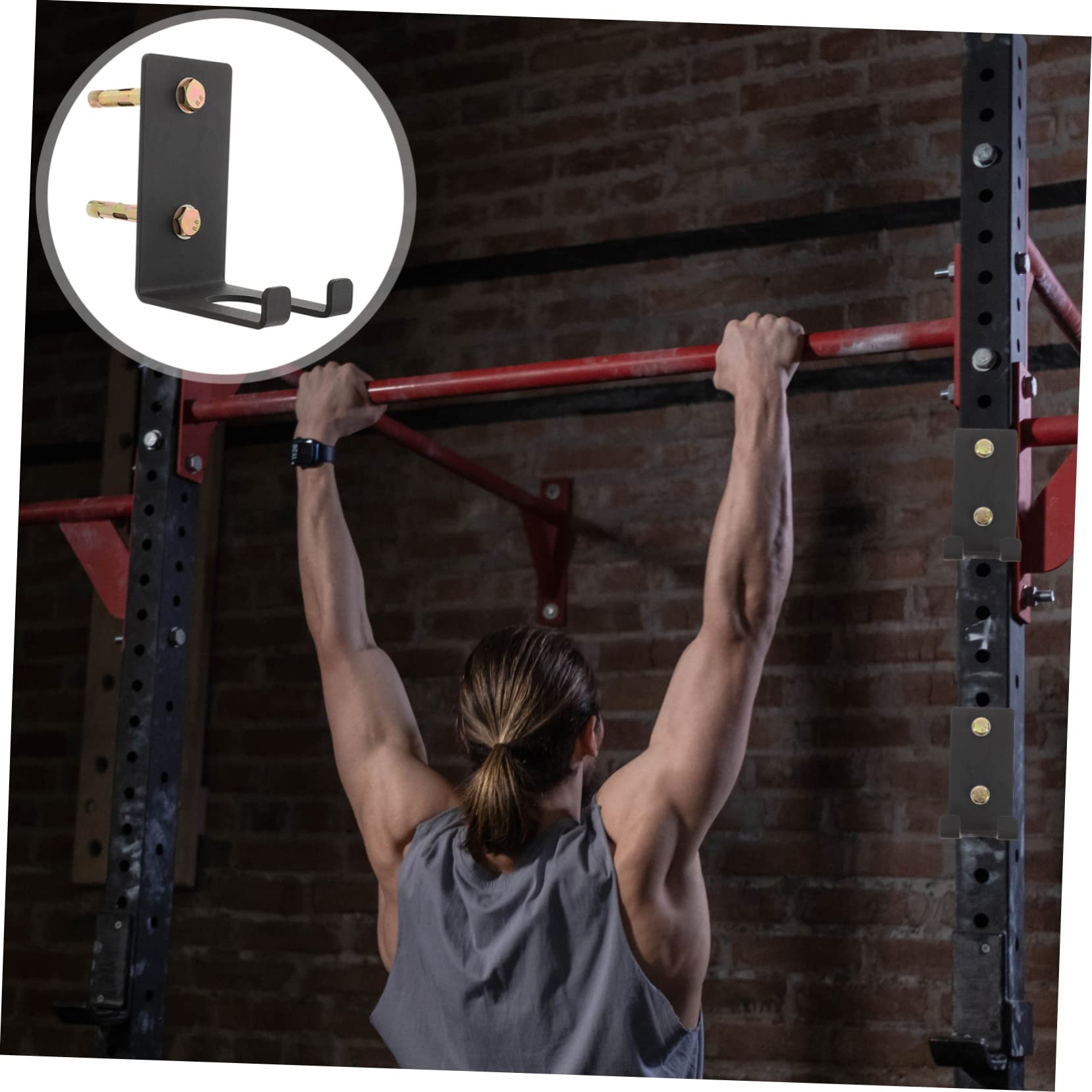 Abaodam Supporto per Bilanciere in Acciaio di Supporto per Manubri da Parete Accessorio Fitness per Uso Domestico Robusto e Durevole Pratico per Palestra e Fitness al Coperto