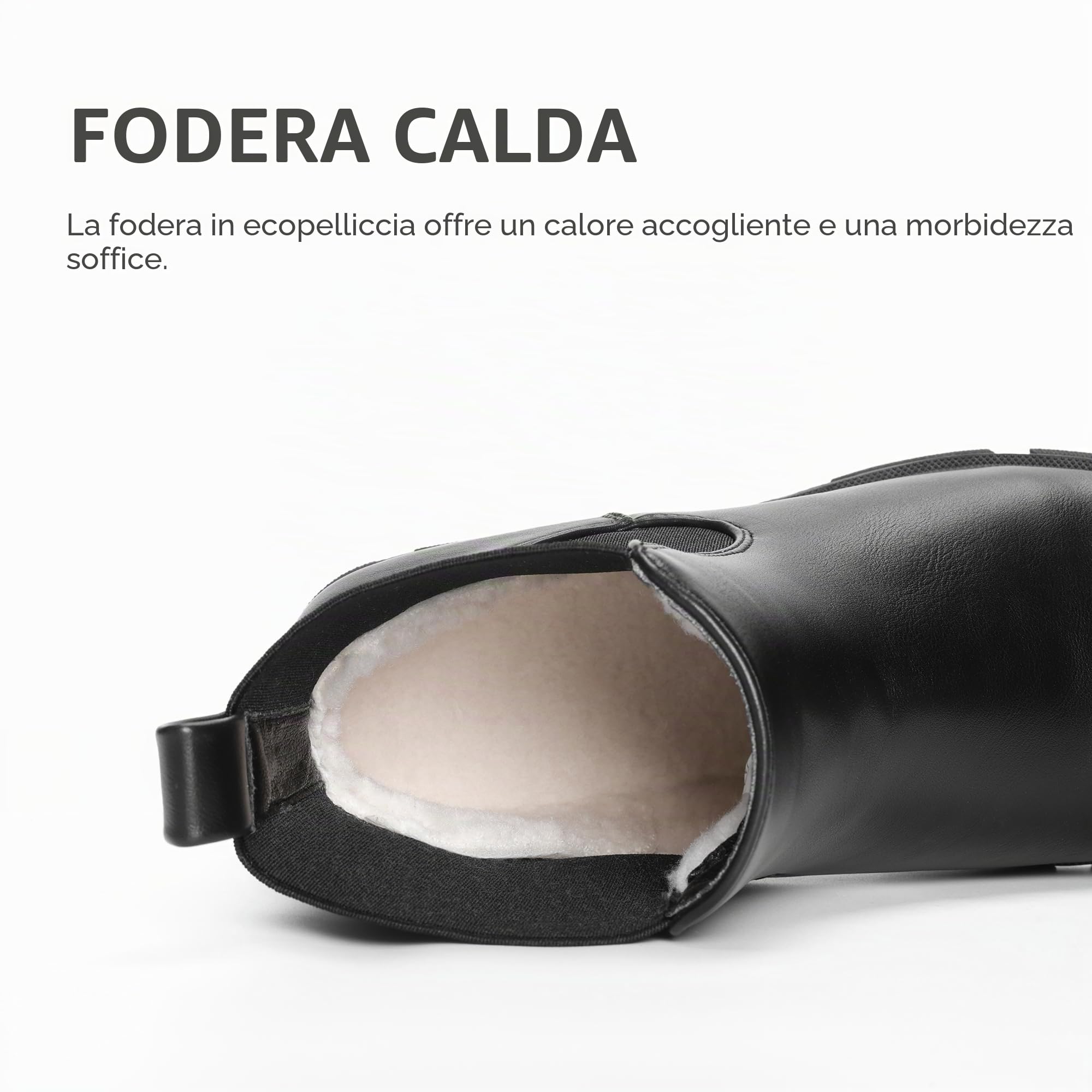 DREAM PAIRS Stivaletti Chelsea da Donna Stivaletti Alla Caviglia da Donna Foderati con Materiale in Pelliccia Sintetica per Calore e Comfort