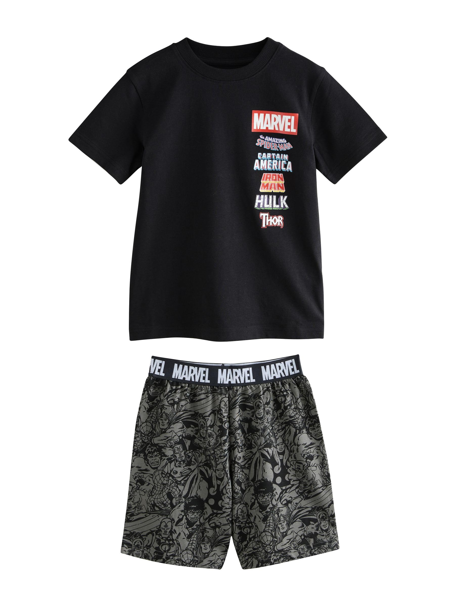 NEXT Jungen Marvel Kurze Schlafanzüge, 2er-Pack