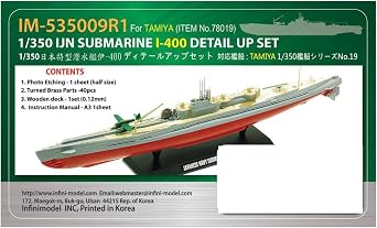 Infini Model 1/350 IM Series Japanese Navy Submarine I-400/T Ship Detail Up Set Plastic Model Parts IM53509