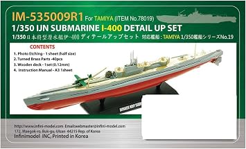 INFINI Model 1/350 IM Series Japanese Navy Submarine Italy Parts for -400 for / T Company Ship for Detail up Set Plastic IM53509