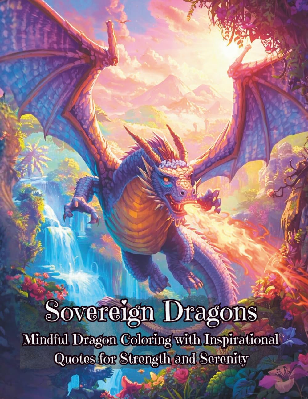 Dragon Coloring Book for Adults: Sovereign Dragons: Mindful Dragon Coloring with Inspirational Quotes for Strength, Stress Relief, and Inner Serenity