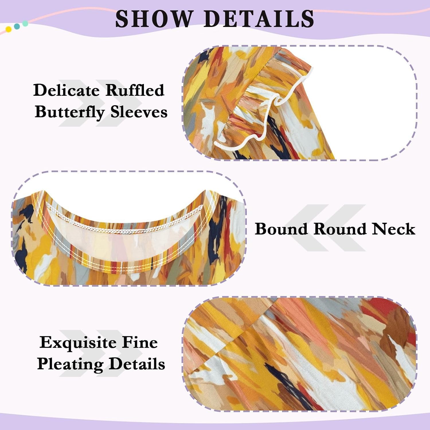 visesunny Toddler Clothes for Girls Warm Color Pigment Design Long Sleeve Fall Shirts Cotton Top with Ruffle Collar