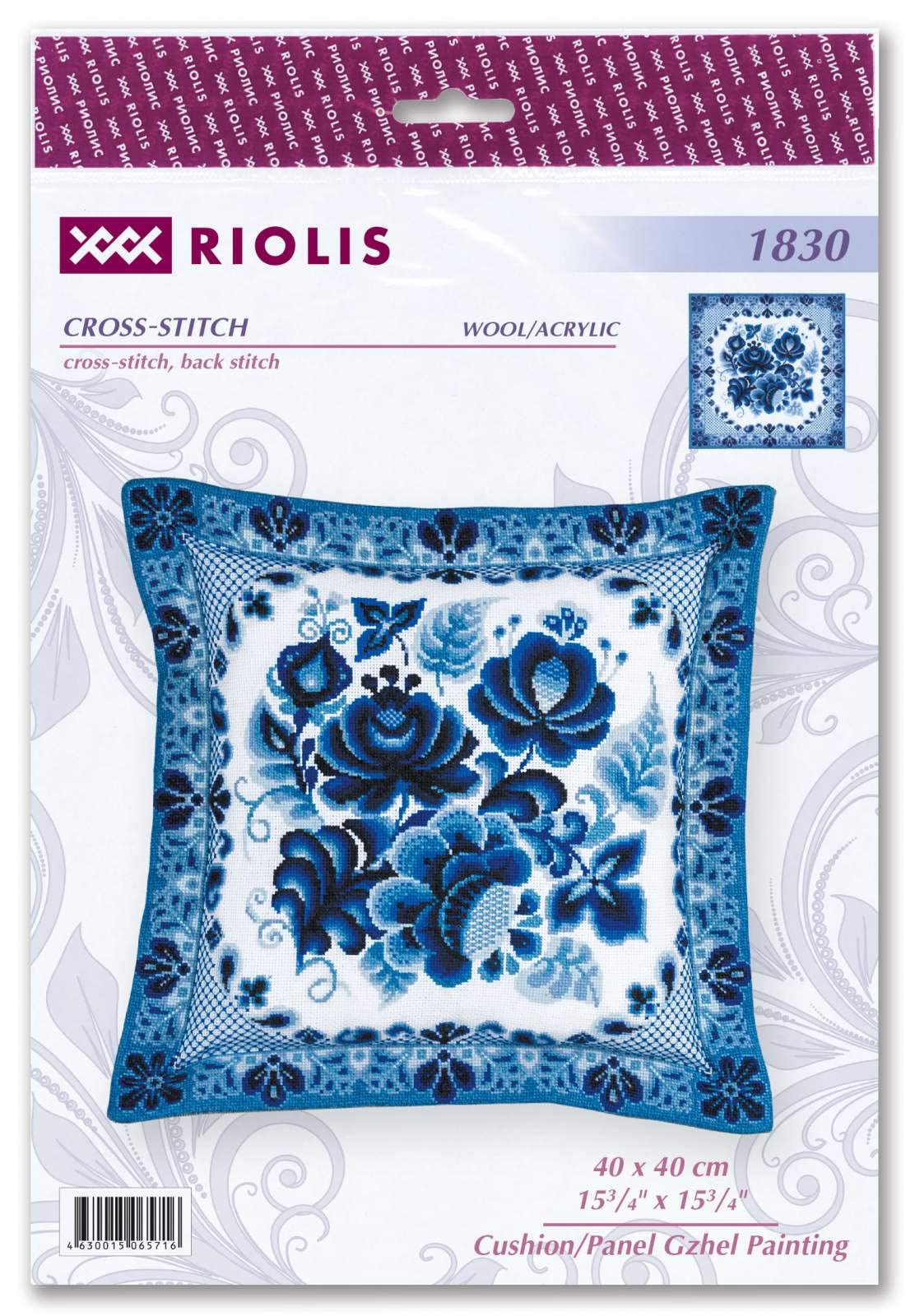 RIOLIS 1830 - Kit per ricamo a punto croce, 14 carati, colore: bianco