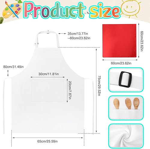 Miniatura 2 de Disfraz de artista para adultos, conjunto de disfraz de pintor con delantal de artista, boina francesa y suministros de arte, accesorios