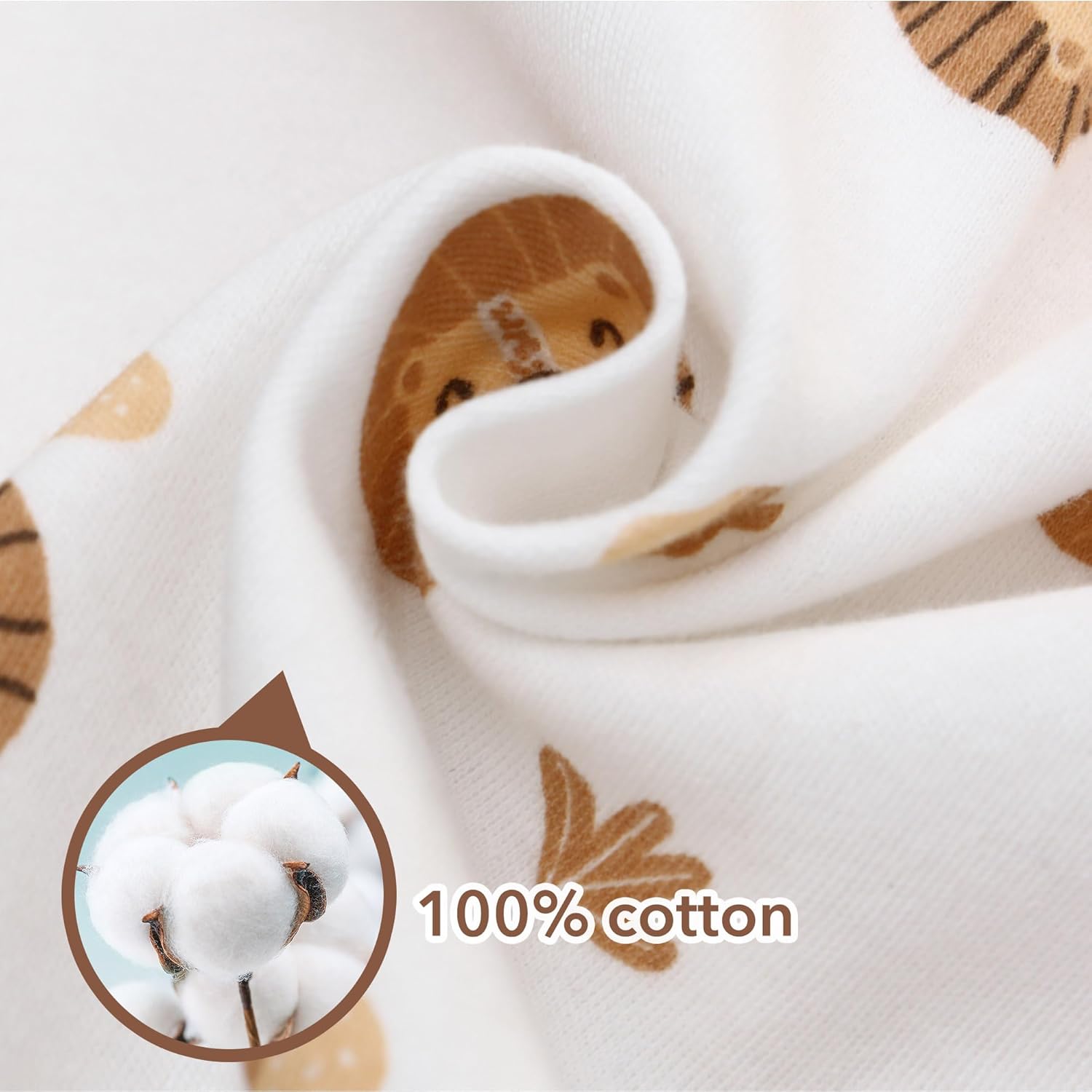Miracle Baby Long Sleeve Sleep Sack 2-Pack, 100% Cotton Wearable Blanket Baby Sleeping Bag for Newborn Infant Toddler