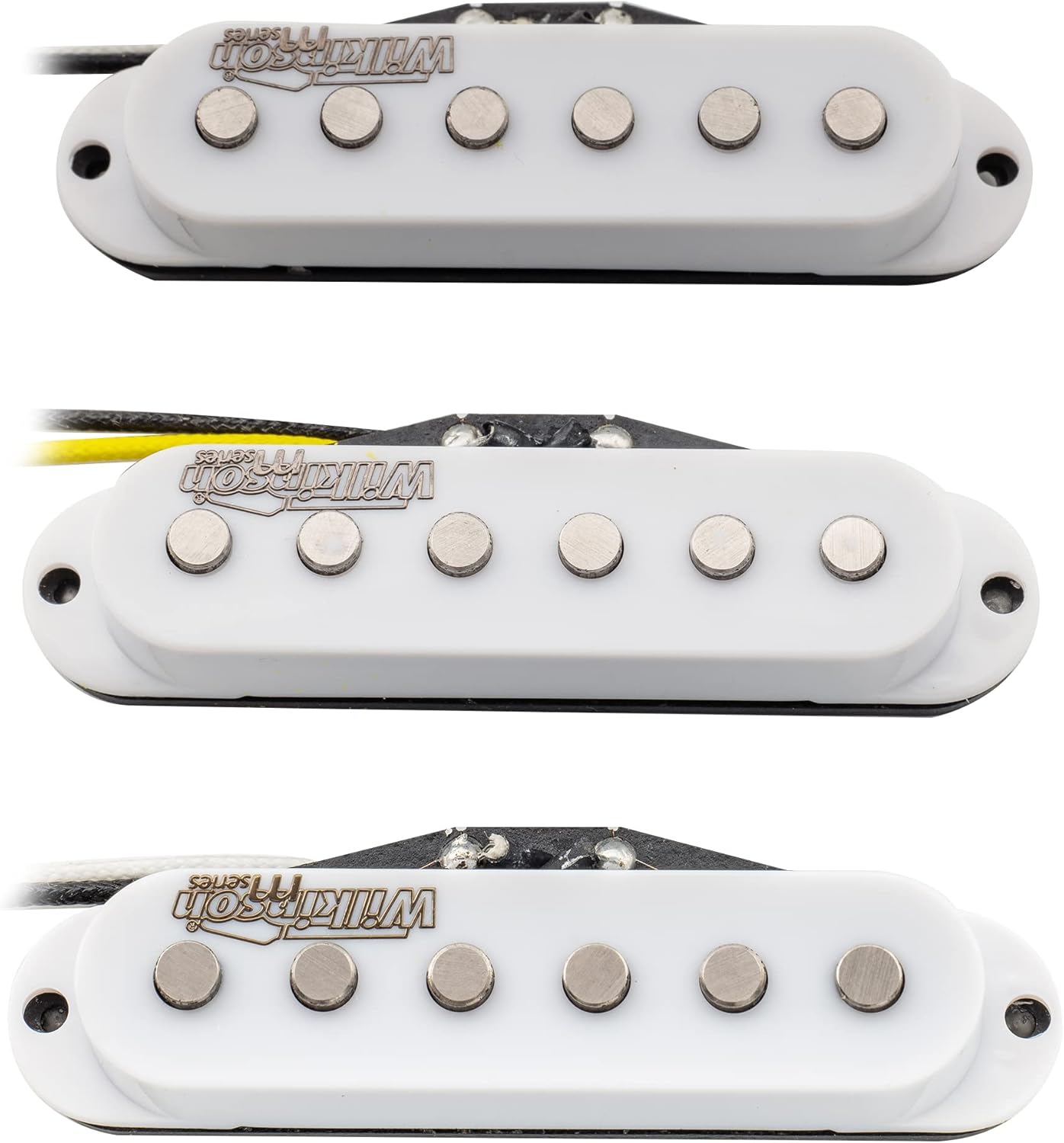 Wilkinson M Series High Output Alnico 5 ST Single Coil Pickups Set for Strat Style Electric Guitar, White