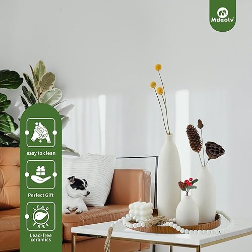 Miniatura 4 de Juego de jarrones blancos para decoración de granja, decoración bohemia para cocina, isla, sala de estar, oficina, mesa, chimenea, decoración de