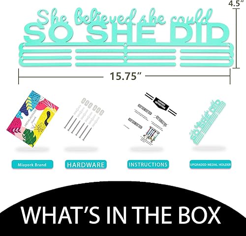 Miniatura 5 de Soporte para medallas, soporte de pared, fácil de instalar, corredor de carreras para tus medallas