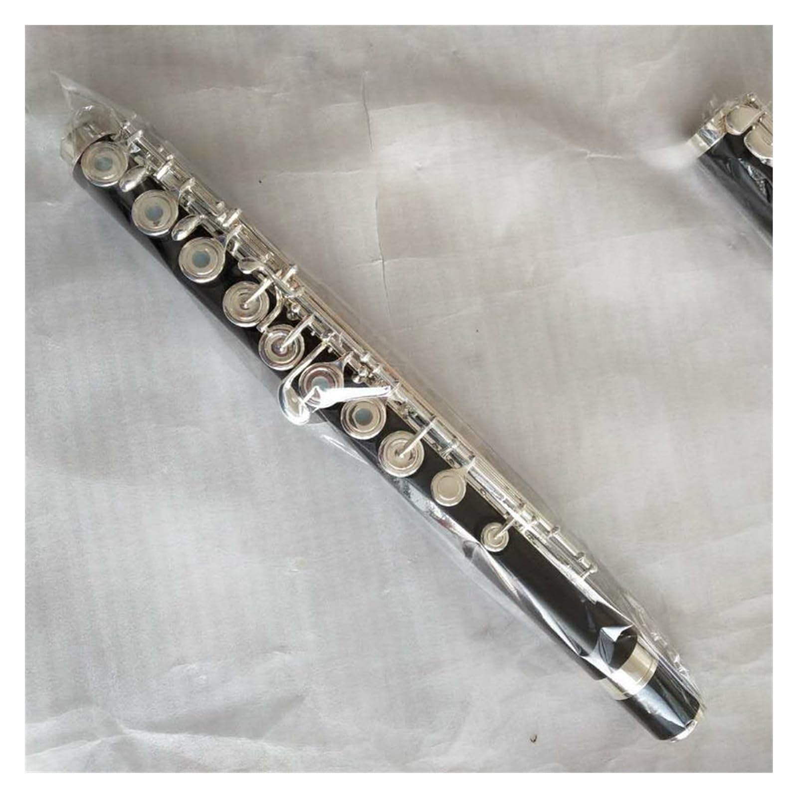 Corpo In Ebano Chiavi Placcate In Argento Chiave Di Flauto Do 17 Foro Aperto Si Basso Strumento Musicale Flauto Studente Flauto