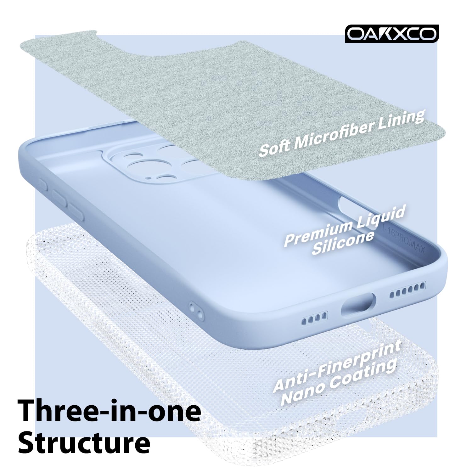 oakxco for iPhone 16 Pro Max Case Liquid Silicone, Soft Rubber Gel Elegant Aesthetic Basic Simple Cover, Cute Thin Slim TPU Matte Solid Color Plain Smooth Case for Women Girl, Light Pink — view 1364