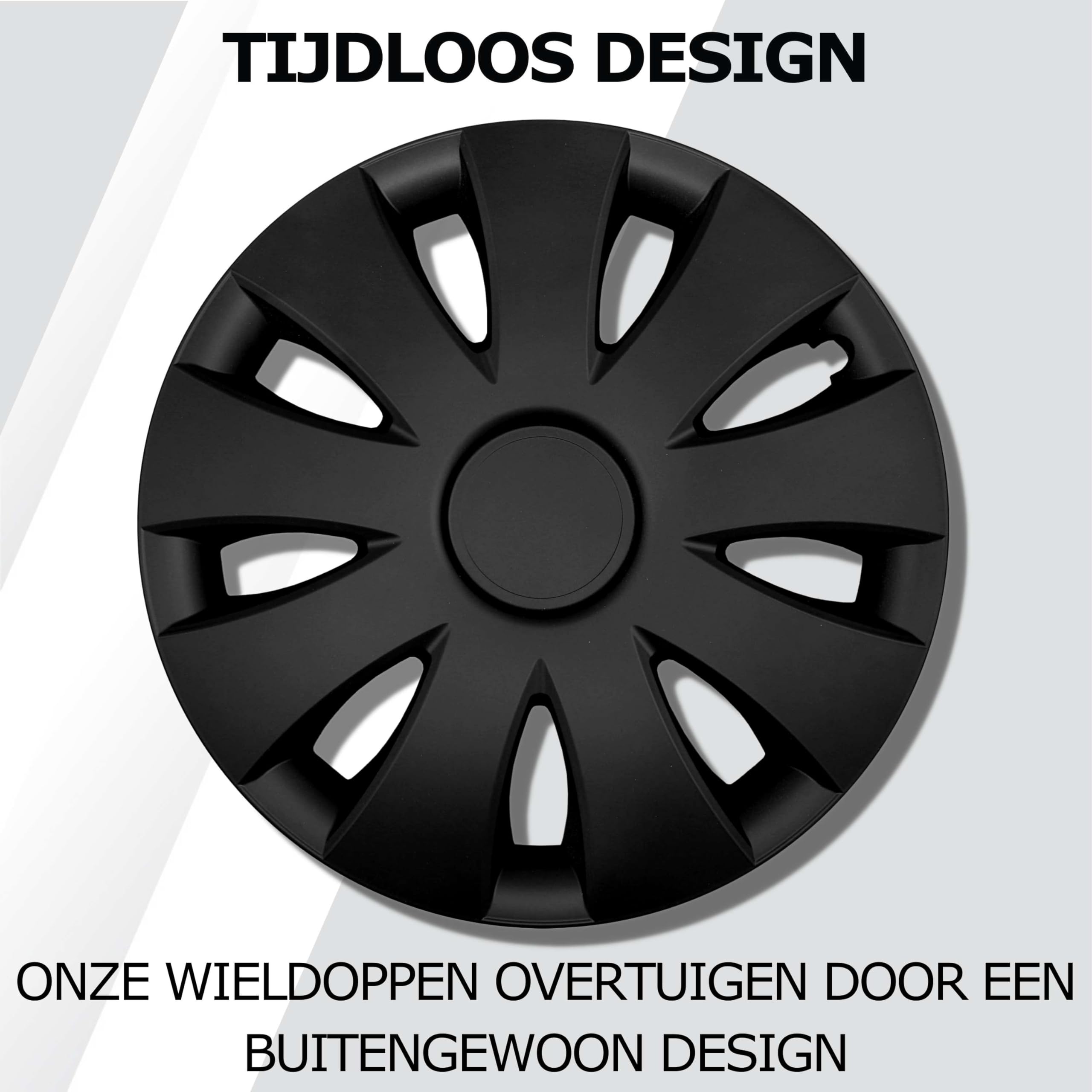 Wieldoppenset Decente | 15-inch | Zilver/Zwart