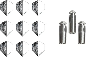 iFlight Ruthless 3 Sets of Standard Dart Flights Plus 1 Set of 3 Aluminum Dart Flight Protectors Tiger