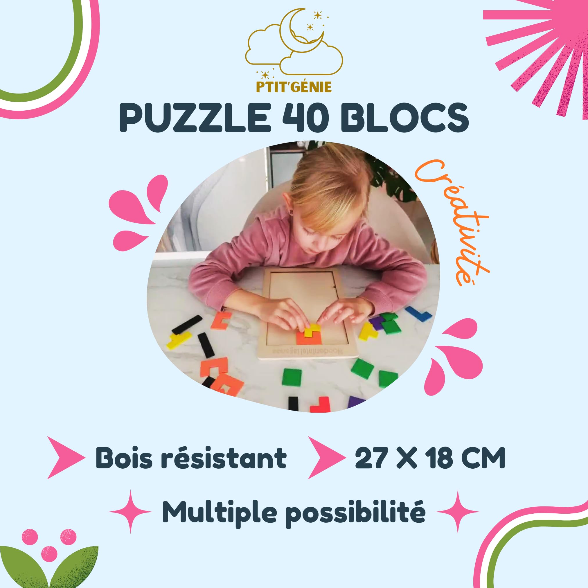 Puzzle di legno - forme geometriche | Il mondo di Agata