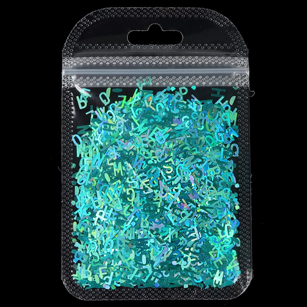 Diarypiece Sparkle English Letters Glitter Sequins, Crystal UV Epoxy Resin Mold Fillings, for 3D Holographics Nail Art