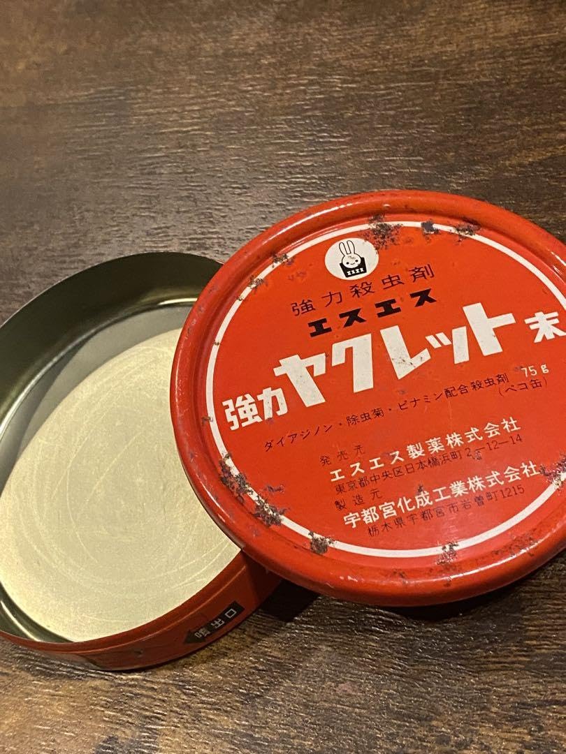 Amazon.co.jp: レトロな空き缶 赤缶 蚊取り線香立て 小物入