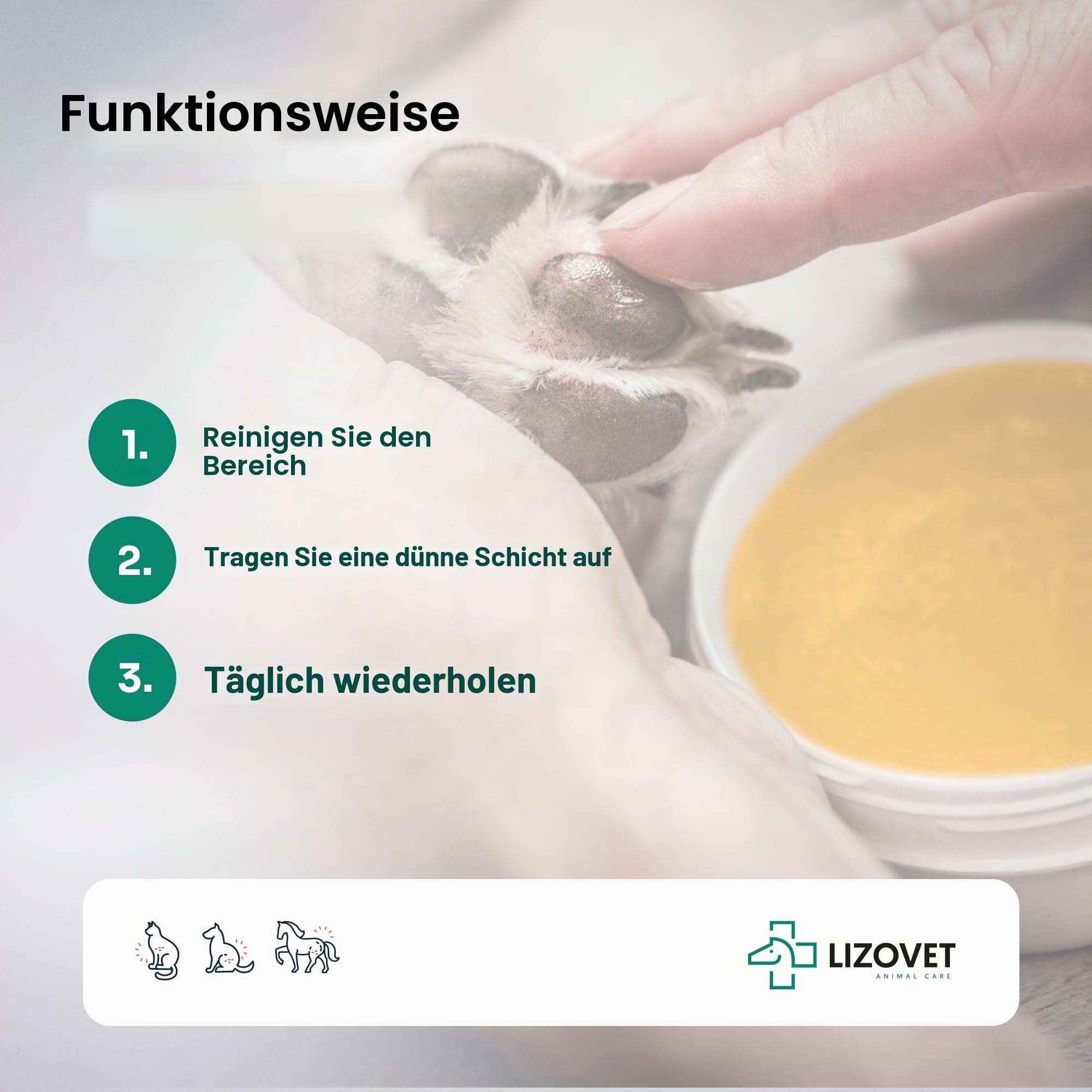 Hautpflege für Tiere, unterstützend bei der Hautregeneration, regenerationsförderndes Mittel, Salbe 40x4 ml, pflegend, antibakteriell, hydratisierend, geeignet für Pferde, Hunde und Nutztiere | Antibakteriell, hydratisierend, pflegend, für Pferde, Hunde u