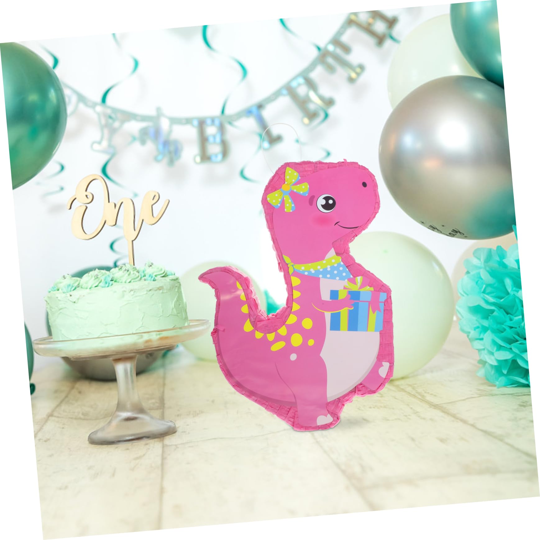 Piñata Dinosauro Rosa in Carta per Festa Compleanno Ragazzo Ragazza, Decorazione Divertente e Gioco per Eventi e Festival a Casa
