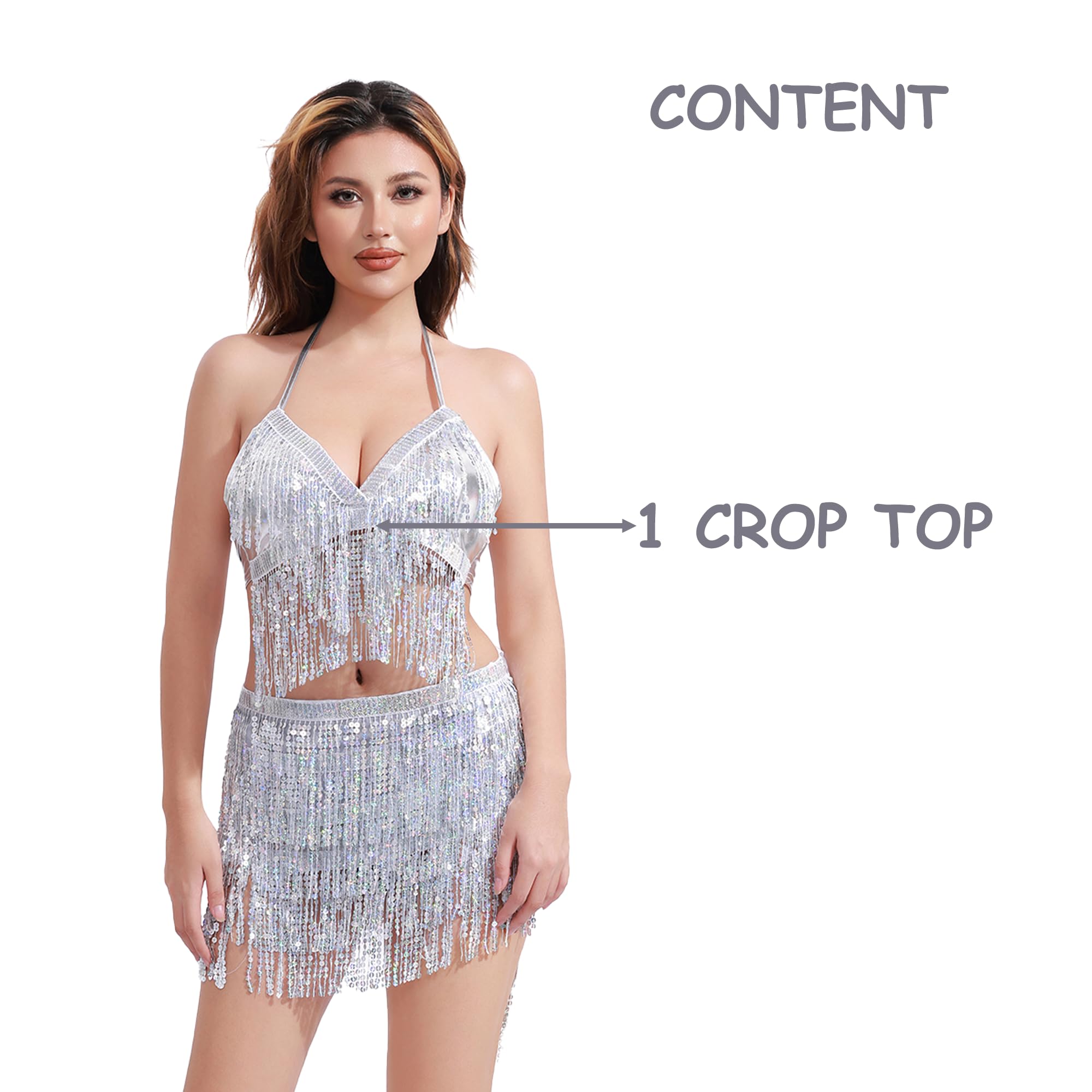 Carnavalife Top mariposa danza del vientre butterfly crop tops belly dance costume top lentejuela danza top corto club fiesta carnaval sexy