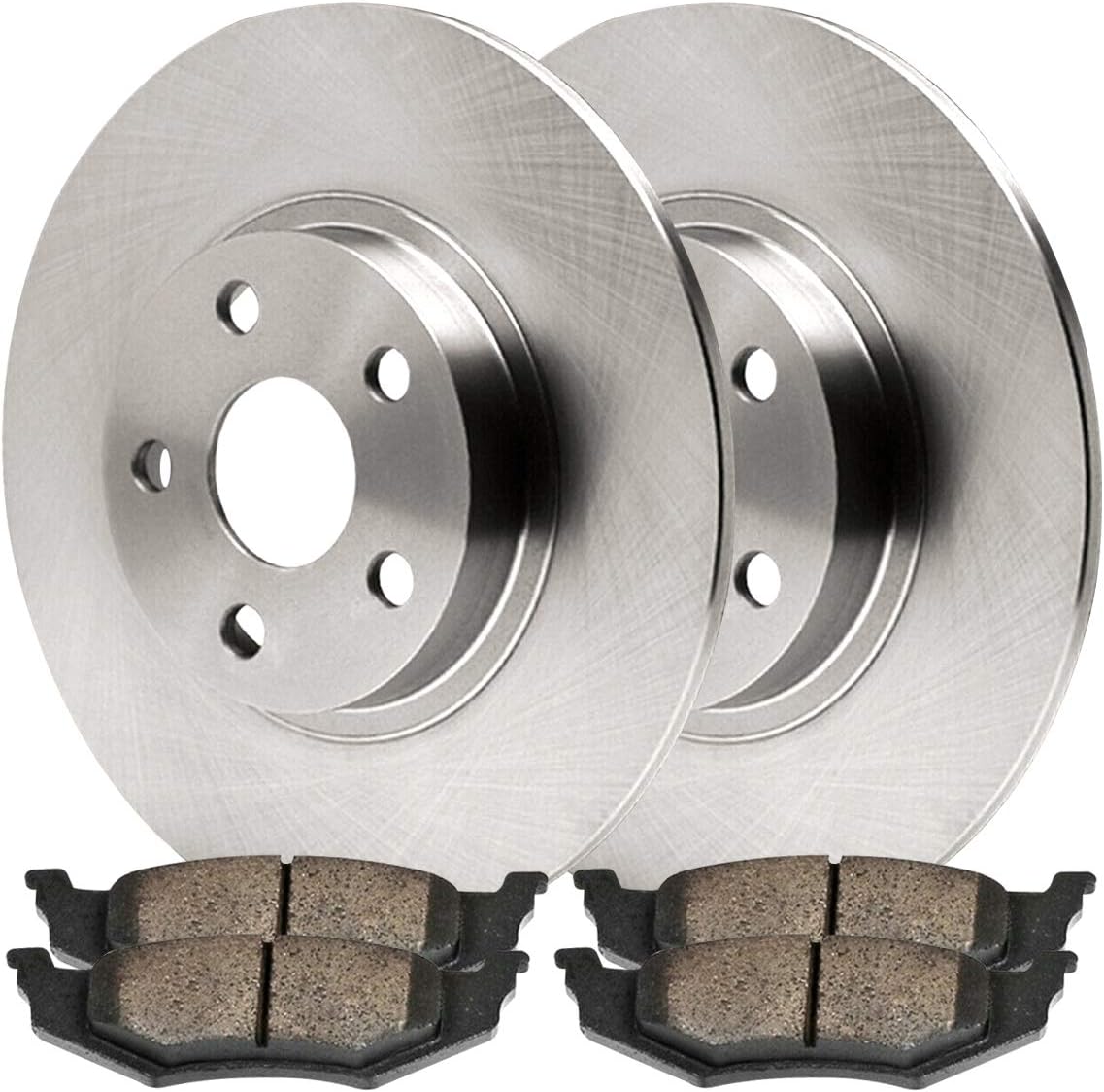 AutoShack CBO6358658C30 Rear Brake Kit Rotors and Ceramic
