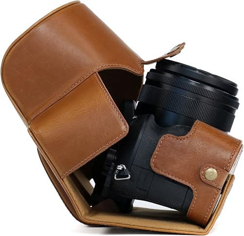 Miniatura 7 de MegaGear Sony Cyber-Shot DSC-RX10 IV, DSC-RX10 III Ever Ready - Funda de piel para cámara y correa, con acceso a la batería, color marrón claro,