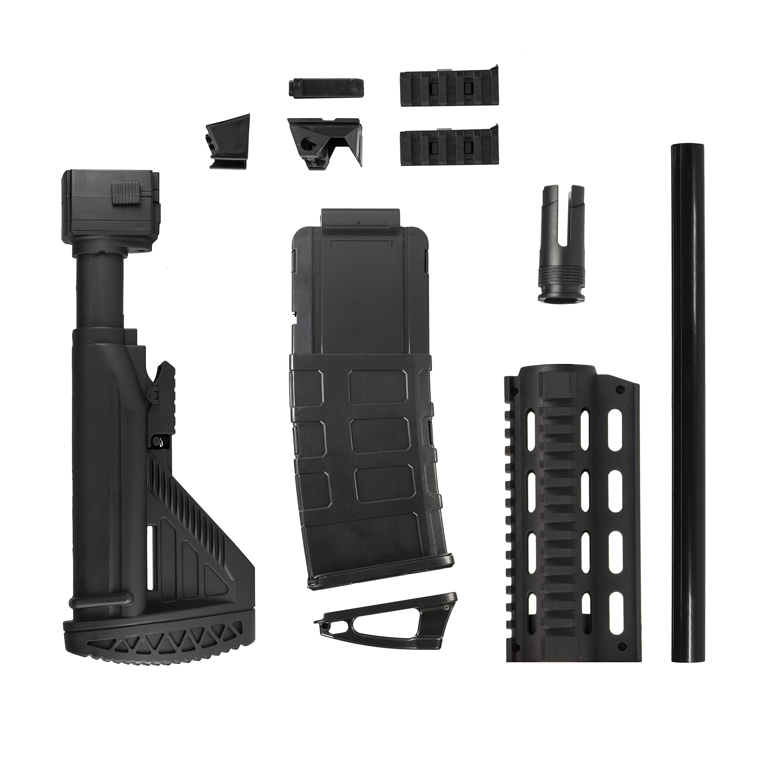 Kit di corpo M416 - Kit di aggiornamento mod per NERF N-Strike Elite Phoenix CS-6 e Stryfe - Set di 12 pezzi - nero - Modding e accessori per blaster
