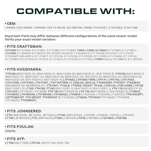 Miniatura 26 de UDC Parts 954-05040 954-0241A Correa de transmisión superior para Troy Bilt Pony Craftsman T110 MTD Cub Cadet Huskee LT4200 754-0241A 754-05040