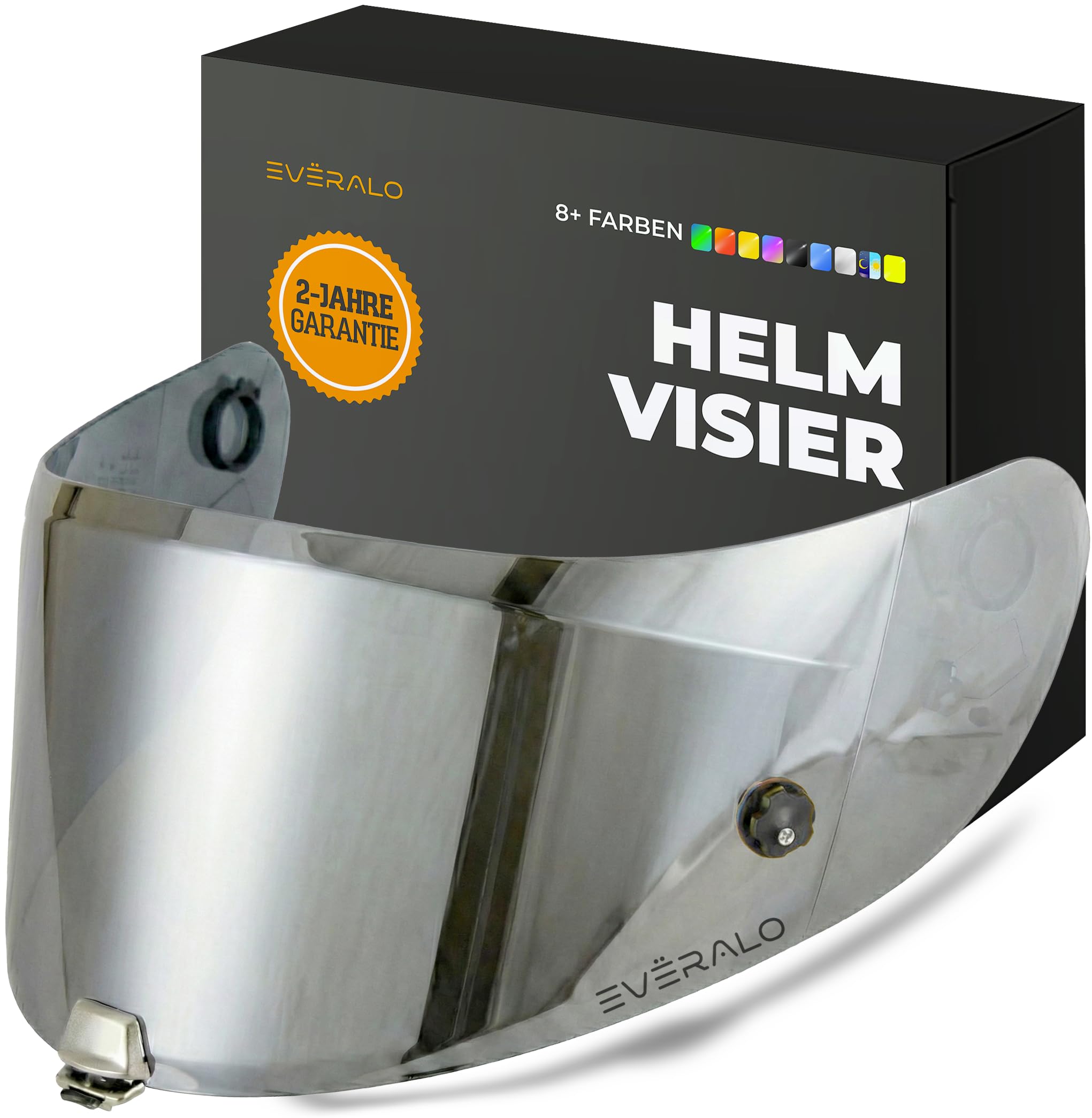 Everalo Visier Kompatibel Mit HJC RPHA 70 - RPHA 11 - HJ26 - HJ-26ST – Pinlock und Tear-Off-Ready Helmvisier (Verspiegelt Chrom)