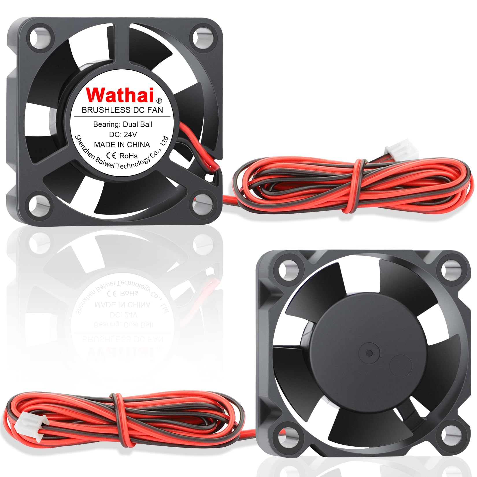 Amazon.com: Wathai 2pcs 3010 30mm DC Brushless Fan 24V 2Pin 3.3 FT