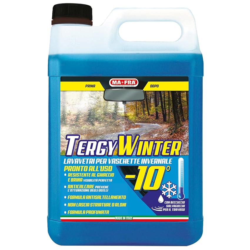 Immagine del prodotto Ma-Fra, Tergy Winter -10, Liquido Lavavetri per Vaschette Invernale, con Anticalcare e Antigelo, Rimuove Traffic Film, Formato 4500ml