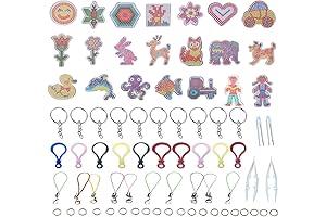 BANCHELLE 21 Pcs Clear Pegboards with Fuse Beads for Kids Crafting DIY