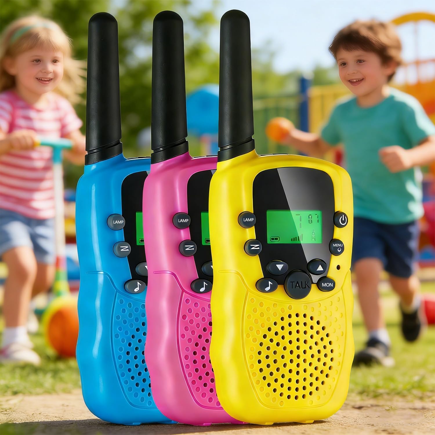 Walkie Talkies for Kids Toys Stocking Stuffers for Kid Boys Girls 4-6, 3 Miles Range Walkie Talkie to Camping, Outdoor, 4 Year Old Girl Birthday Gifts for 3 4 5 6 7 8 9 Year Old Boy Girl Gifts Age 6-8
