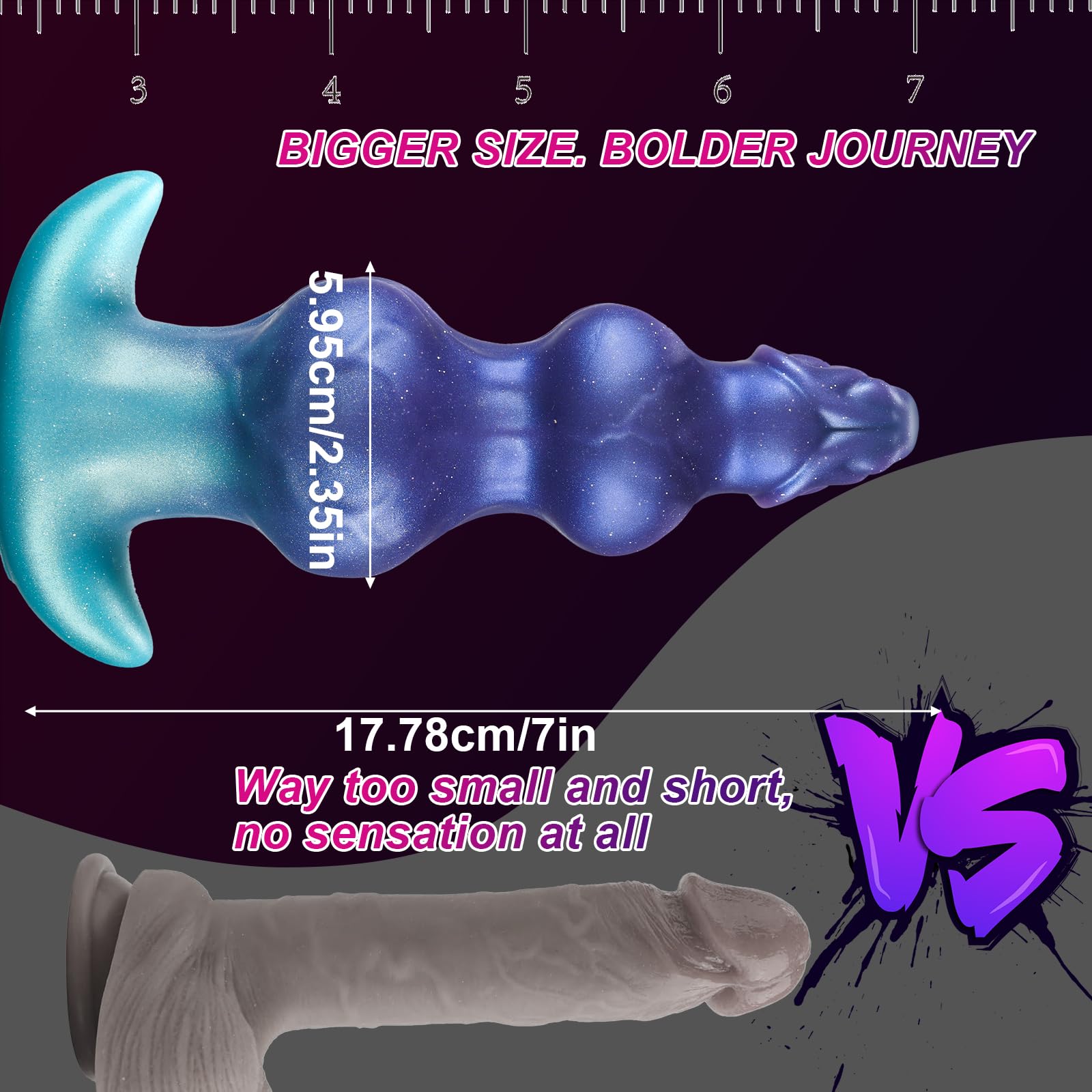 7" Thick Monster Dildo Horse Knot Dildo, Fantasy Dragon Knotted Dildos Big Dog Anal Dildos with 2 Knots, Massive Wolf Cocks Animal Toy for Butt Plug, Adult Sex Toys for Women Men Gay: 7 inches