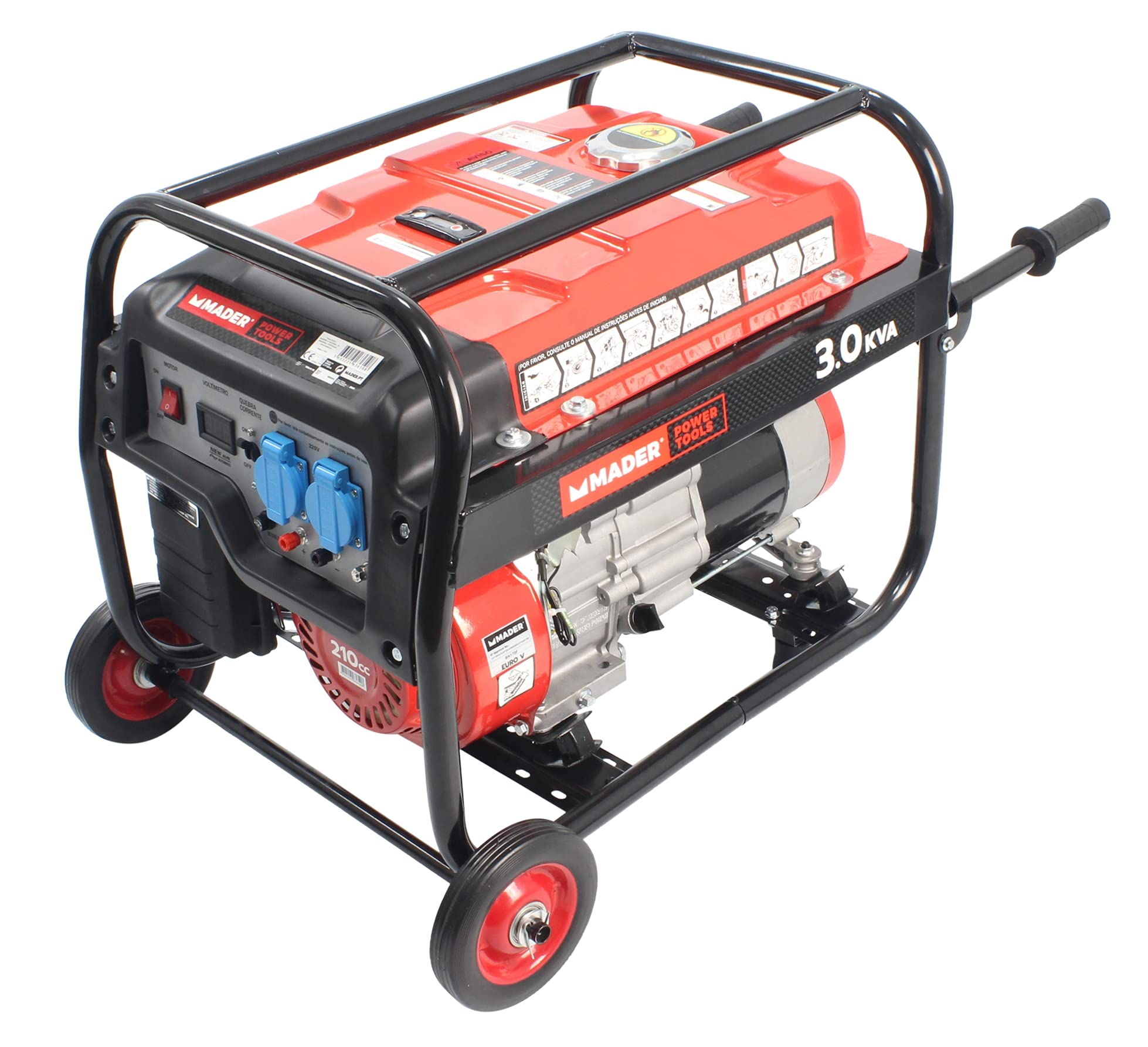Mader Power Tools 63610 Generador Monofásico, Avr, 3.0Kva, 15L