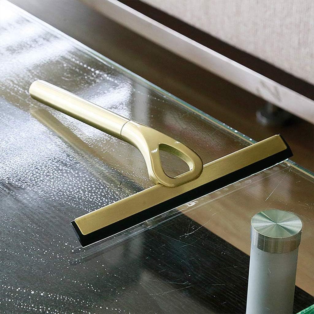 Golden Glass Wiper，All Purpose Shower Window Squeegee for Shower Glass Door, and Car