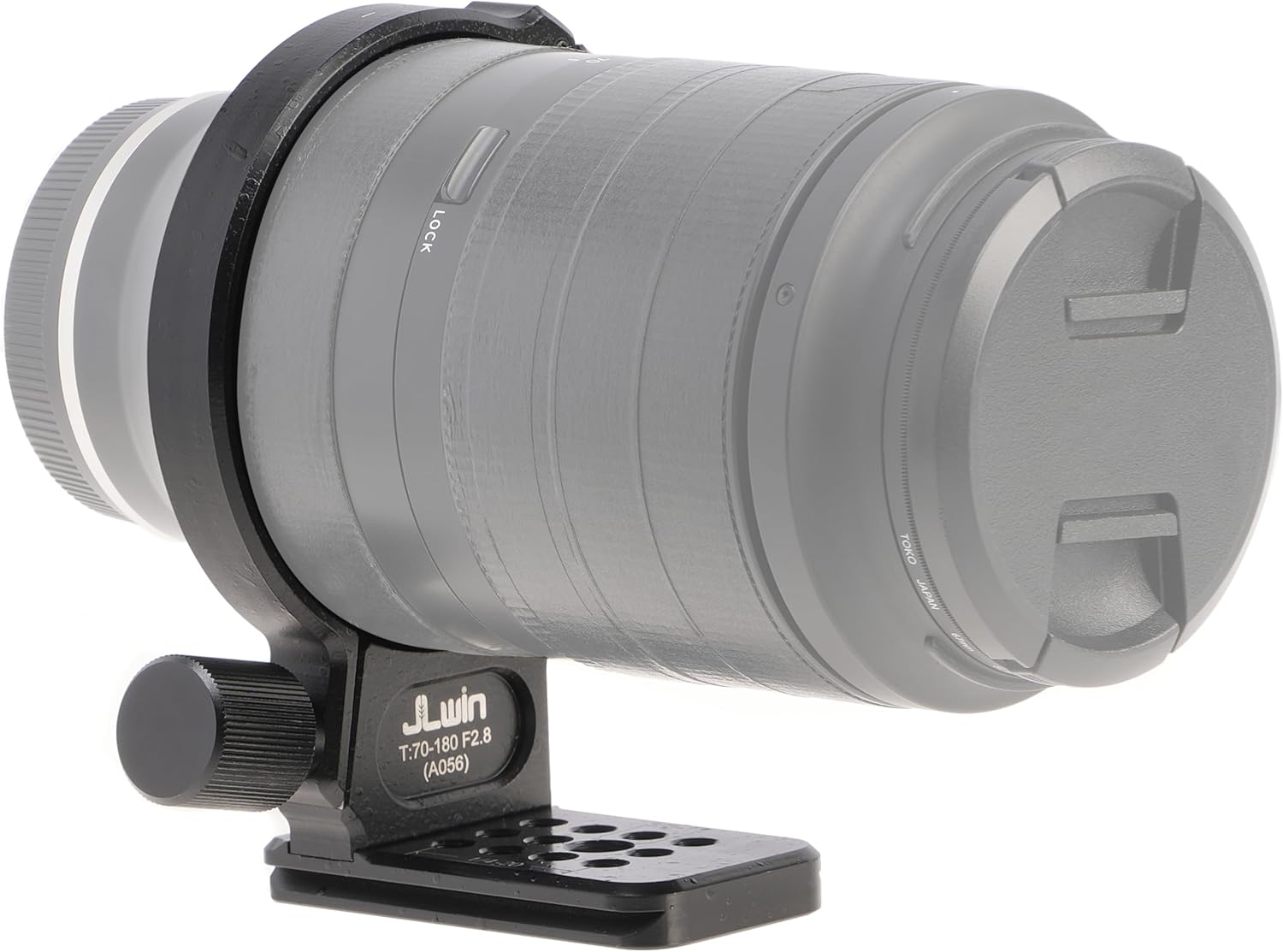 FocusFoto Metal Tripod Collar Mount Ring 80mm for Tamron 70-180mm F/2.8 Di III VXD (A056) Lens, Bottom with 1/4" & 3/8" Thread Screw Mount Dovetail Quick-Release Plate for Acra-Swiss Type Tripod