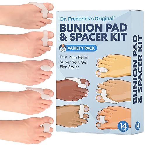 Set original de almohadillas contra juanetes del Dr Frederick 14