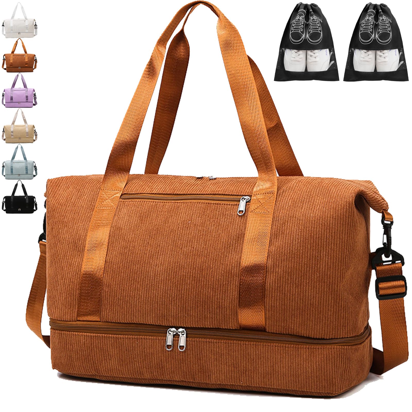 YOUYIKE Sporttasche Damen Herren 20-35L Reisetasche Cord Gym