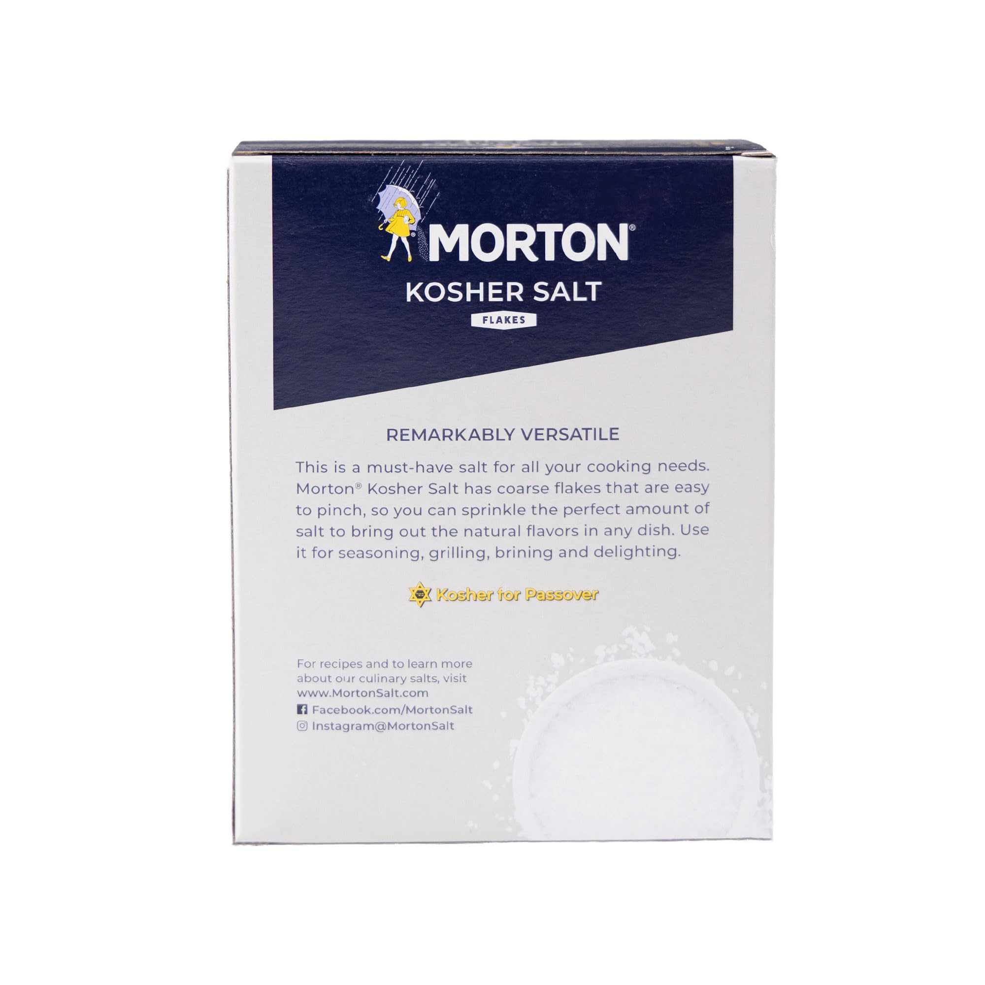 Morton Lot de 2 sels casher grossiers, parfaits pour la cuisine et la pâtisserie, 1,4 kg