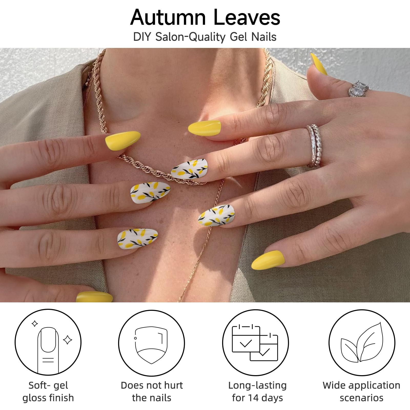 28 UV-Gel-Nagelfolien Selbstklebend - DIY Nageldesign Ohne Geruch, Inkl. Feile & Holzstäbchen, Für Mädchen & Frauen