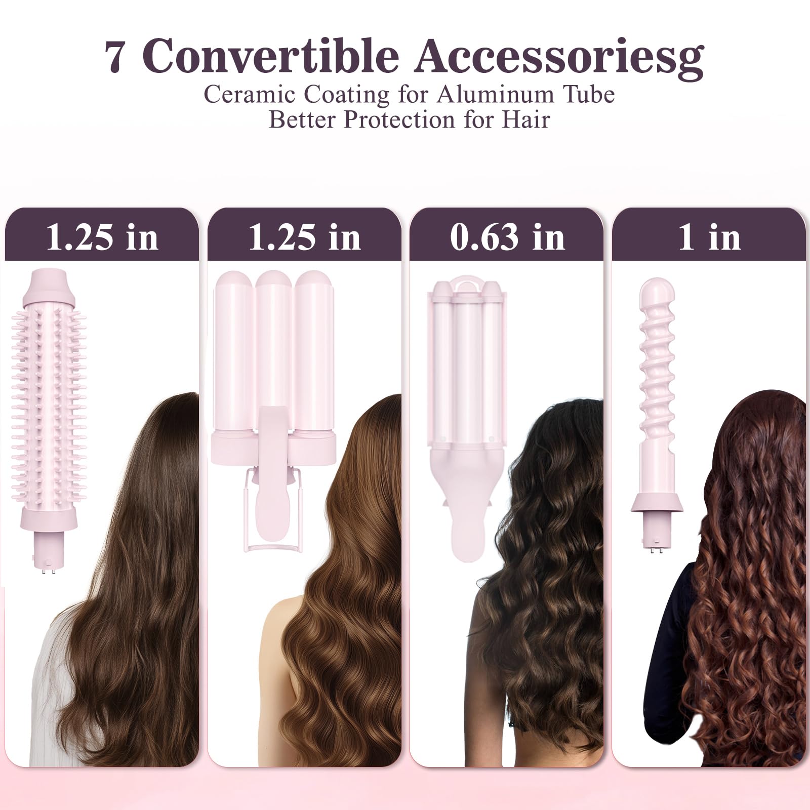 Amazon.com: Curling Iron Set 7-in-1, Curling Wand Set with 7