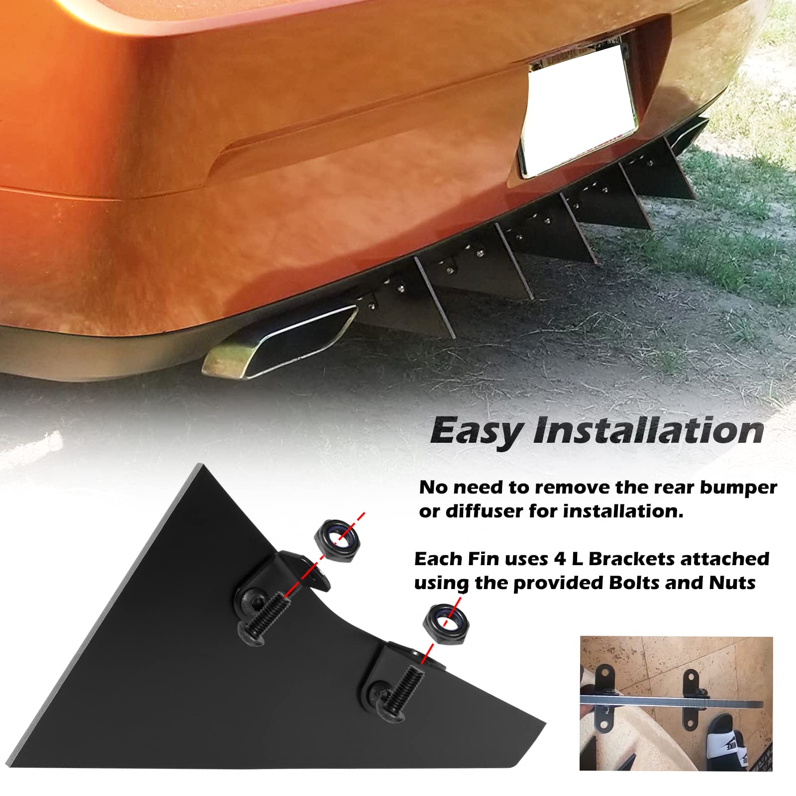 Amazon.co.jp: リアディフューザー 5フィンセット ダッジ