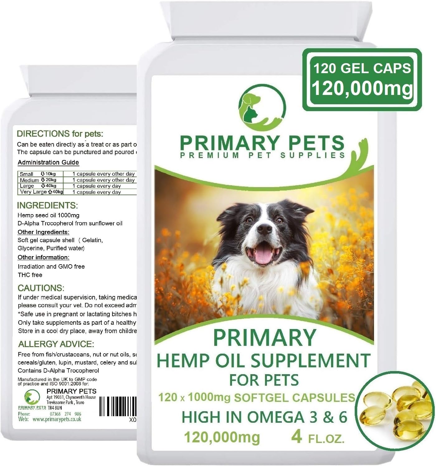 olio di canapa per cani