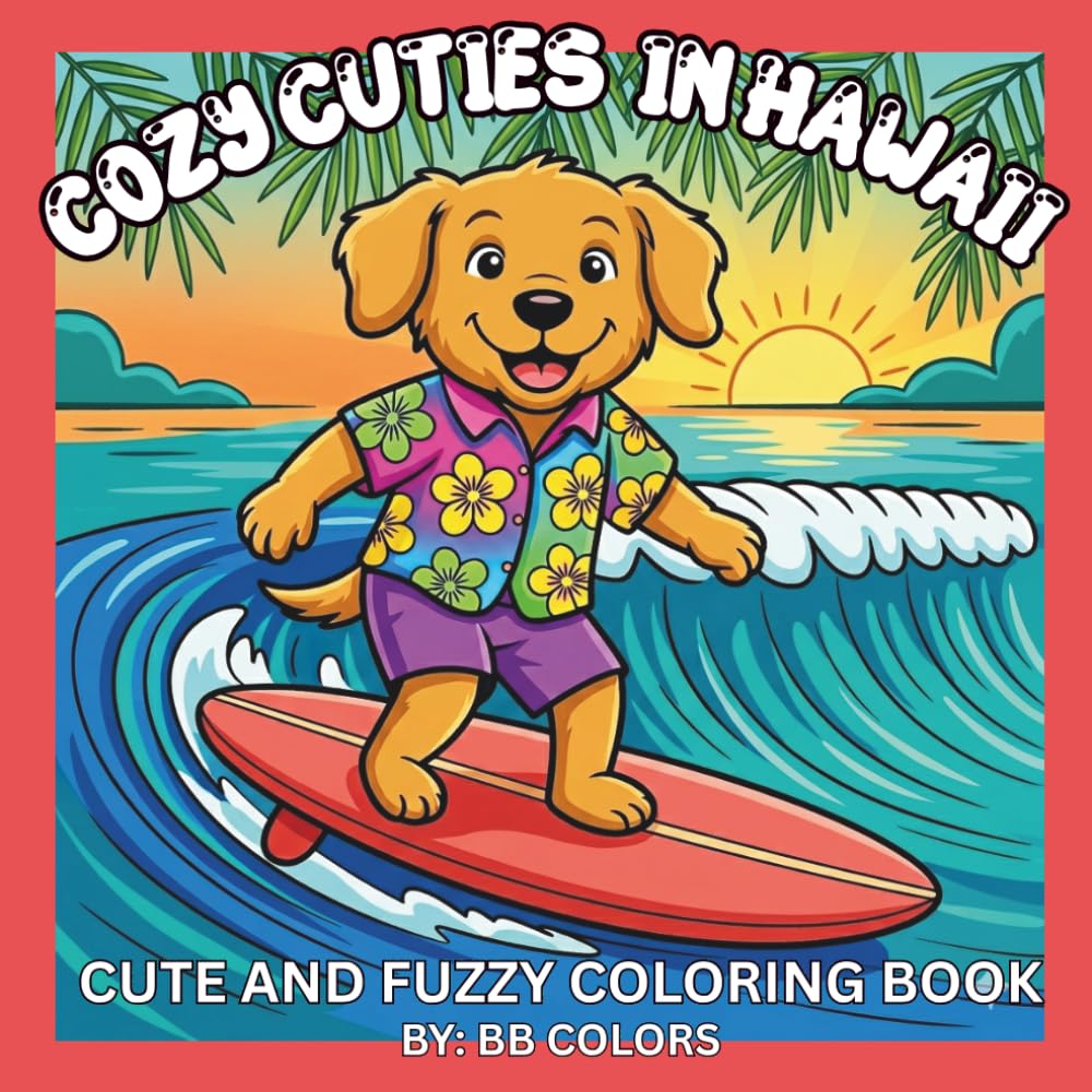 COZY CUTIES IN HAWAII: CUTE AND FUZZY COLORING BOOK