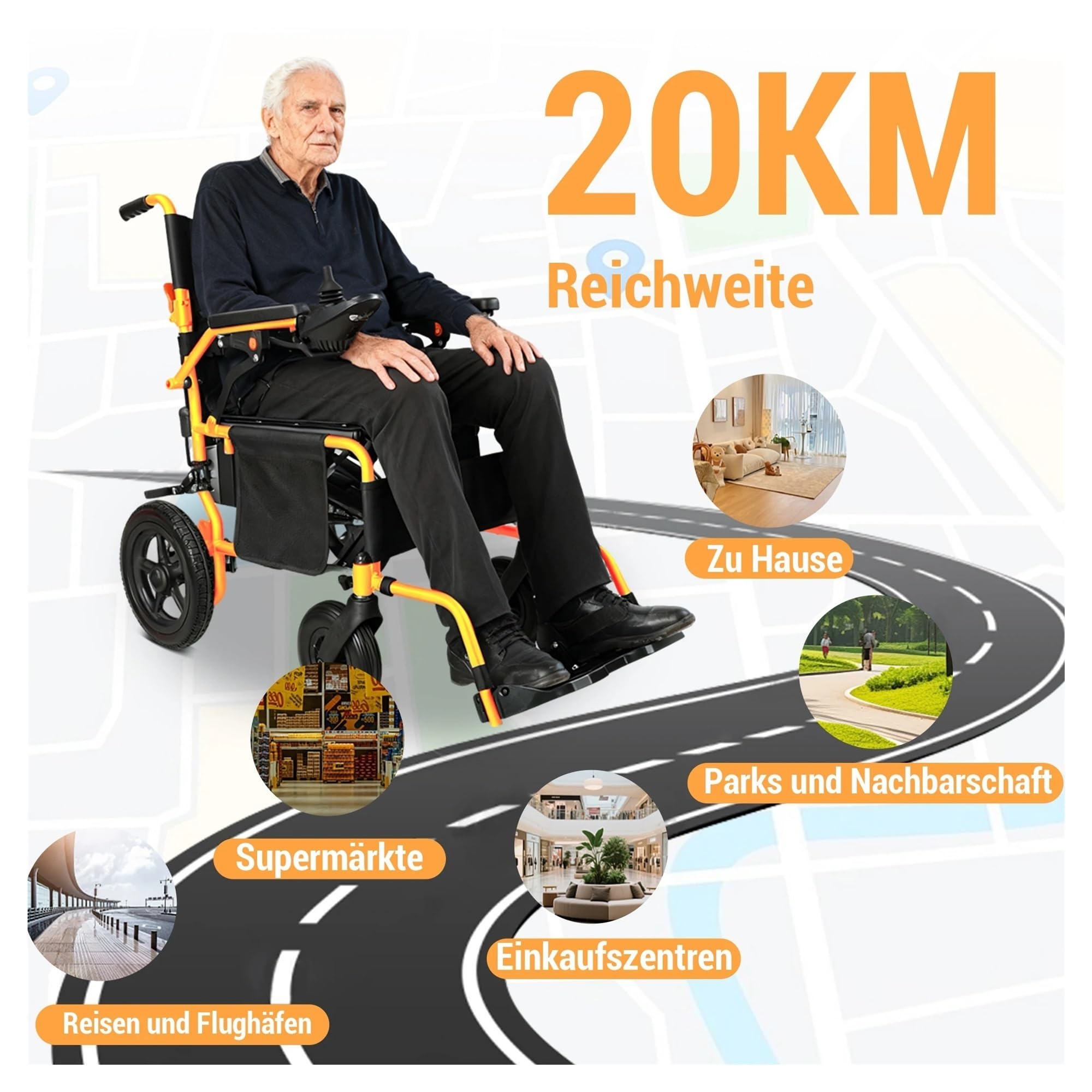 Silla De Ruedas Eléctrica Plegable, Carga Máxima Hasta 150KG, Motor 500W, Batería Litio 13Ah, Alcance 24km, Fácil Plegar Y Transportar Movilidad Cómoda Fluida