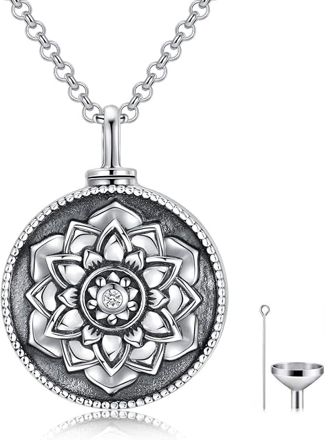 SOULMEET Cremation Jewelry for Ashes, Sterling Silver Urn Necklace for Ashes Women Men, Cherish Memories Jewelry to Keep Someone Near to You